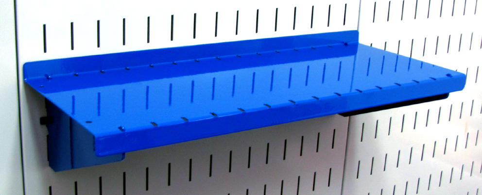 6in Deep Slotted Metal Pegboard Shelf Assembly - ASM-SH-1606