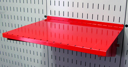 12in Deep Slotted Metal Pegboard Shelf Assembly - ASM-SH-1612