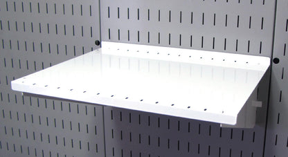 12in Deep Slotted Metal Pegboard Shelf Assembly - ASM-SH-1612