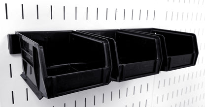 Plastic Hanging Pegboard Bin 4x5x3 - (3) Pack - 10-30-210