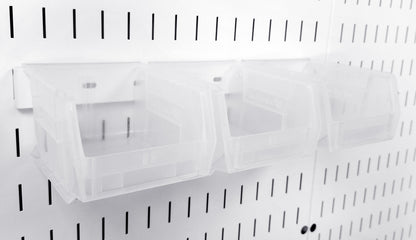 Plastic Hanging Pegboard Bin 4x5x3 - (3) Pack - 10-30-210