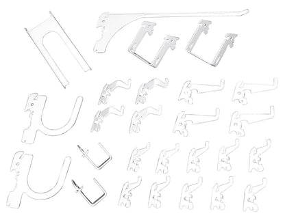 Deluxe Slotted Metal Pegboard Accessory Pack (26) Pieces - KT-200-DLX
