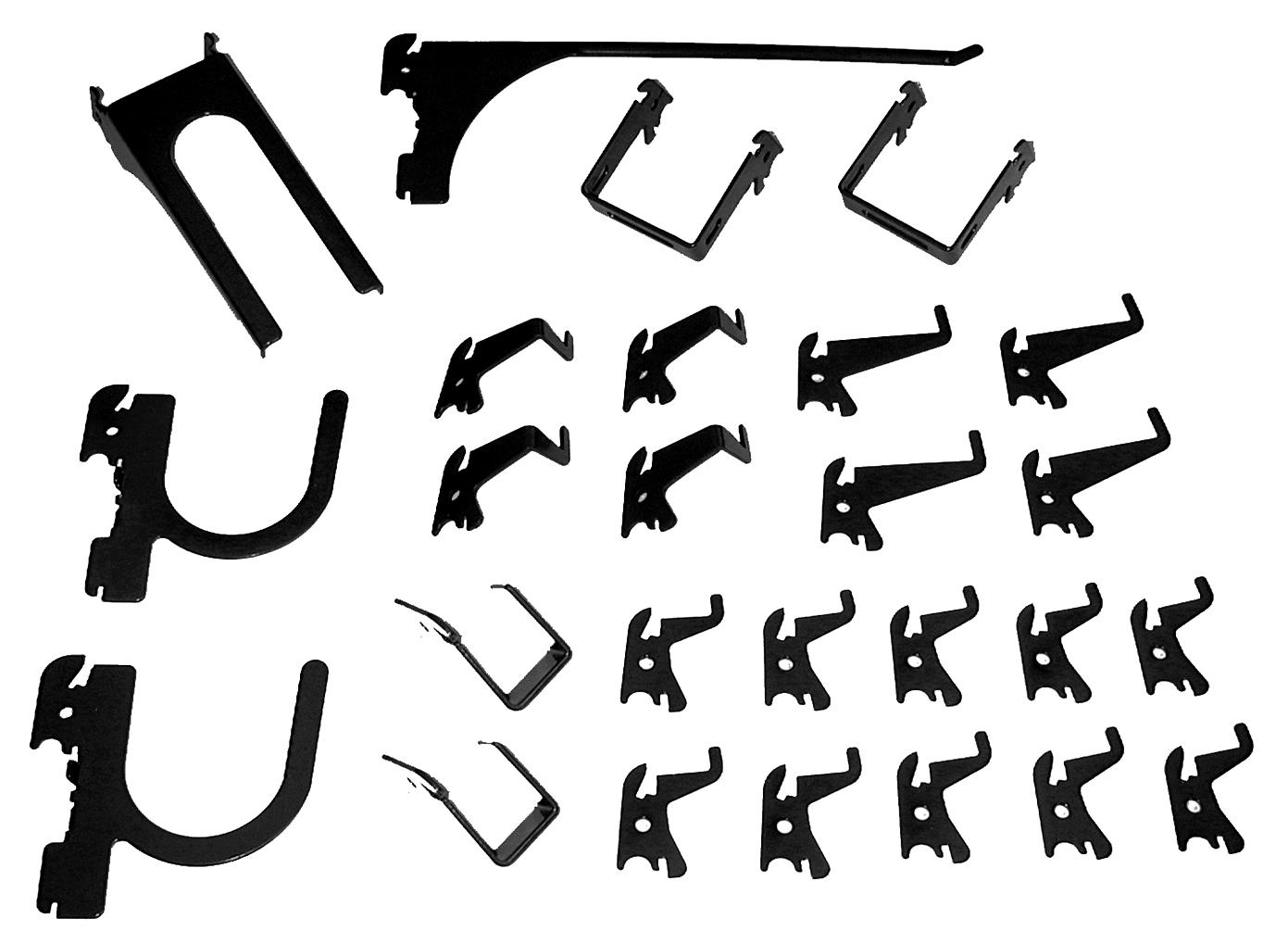 Deluxe Slotted Metal Pegboard Accessory Pack (26) Pieces - KT-200-DLX