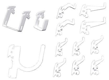 Basic Slotted Metal Pegboard Accessory Pack (13) Pieces - KT-100-B