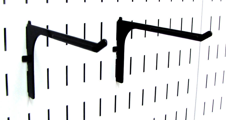 Extended Reach Slotted Pegboard Hook (2) Pack - 6in Reach - 10-ER-106