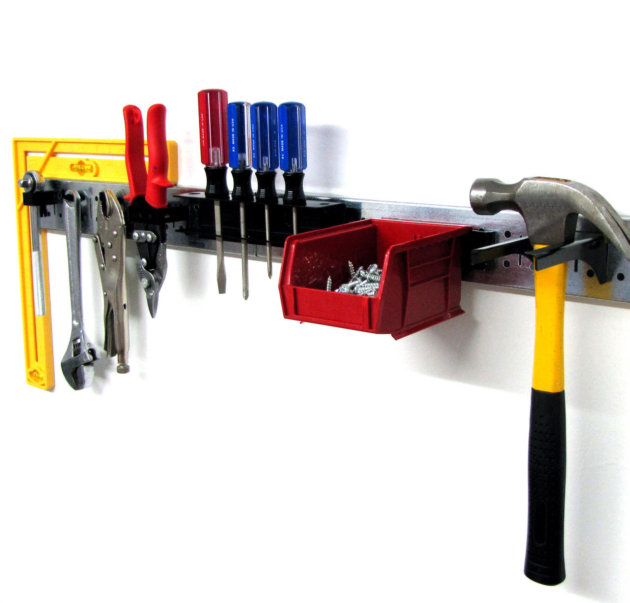 Peg Board Tool Rail Organizer