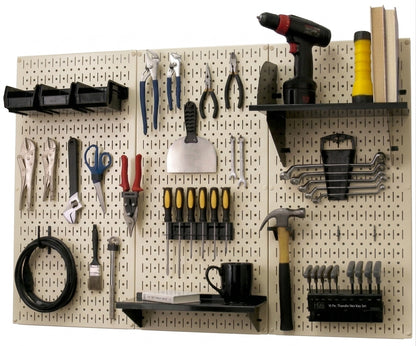 4ft Metal Pegboard Premium Tool Storage Kit - Toolboard with Hooks