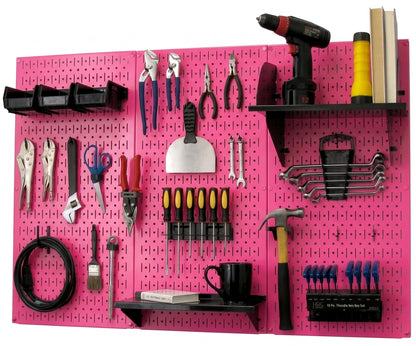 4ft Metal Pegboard Premium Tool Storage Kit - Toolboard with Hooks