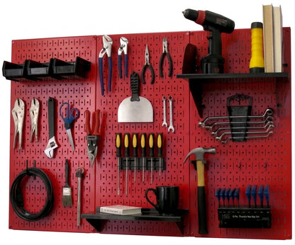 4ft Metal Pegboard Premium Tool Storage Kit - Toolboard with Hooks
