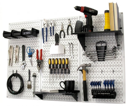 4ft Metal Pegboard Premium Tool Storage Kit - Toolboard with Hooks