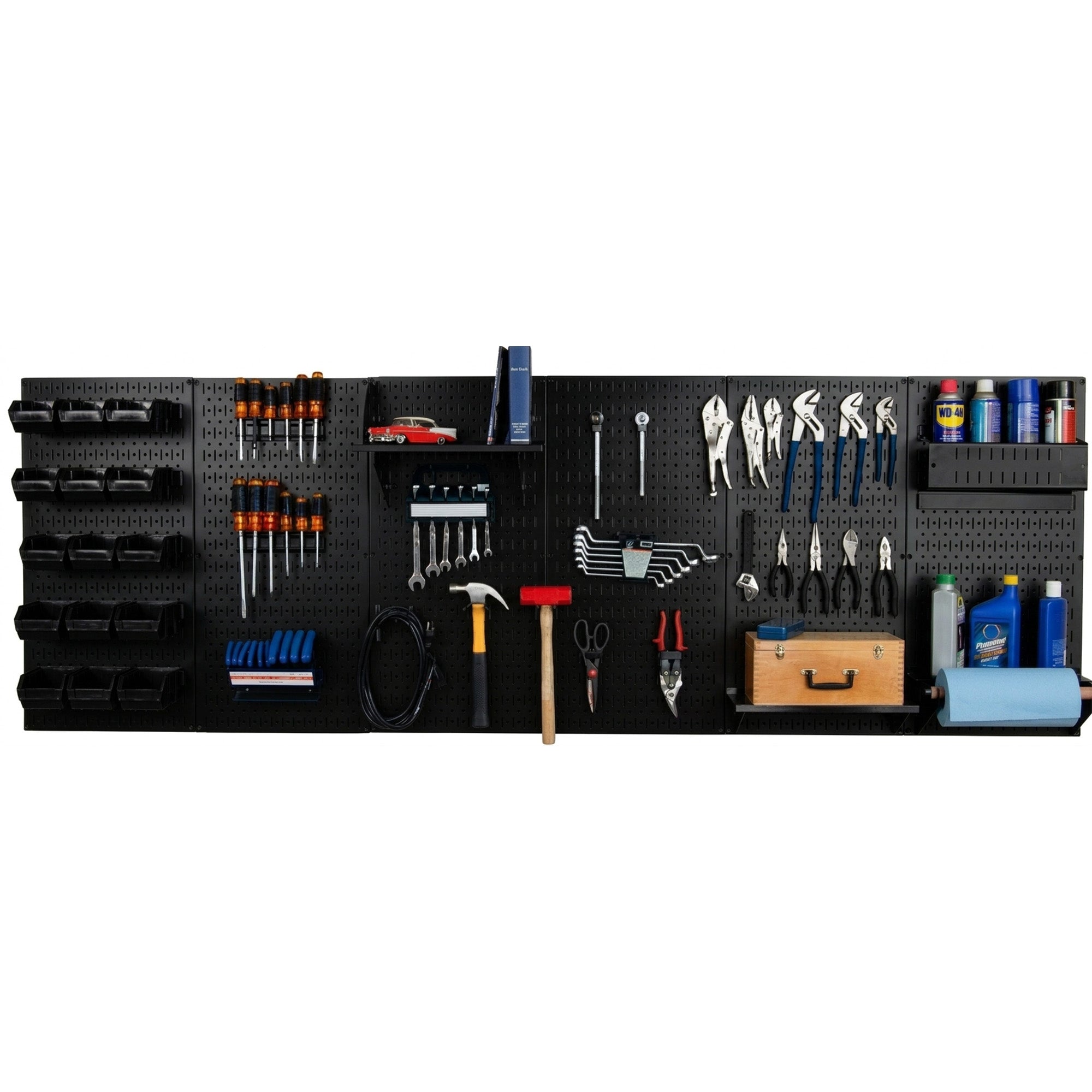 8ft Metal Pegboard Master Workbench Kit - Assorted Pegboard & Accessory Colors