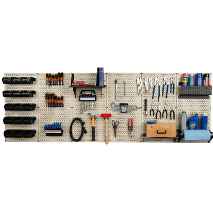 8ft Metal Pegboard Master Workbench Kit - Assorted Pegboard & Accessory Colors
