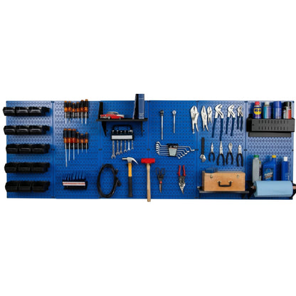 8ft Metal Pegboard Master Workbench Kit - Assorted Pegboard & Accessory Colors