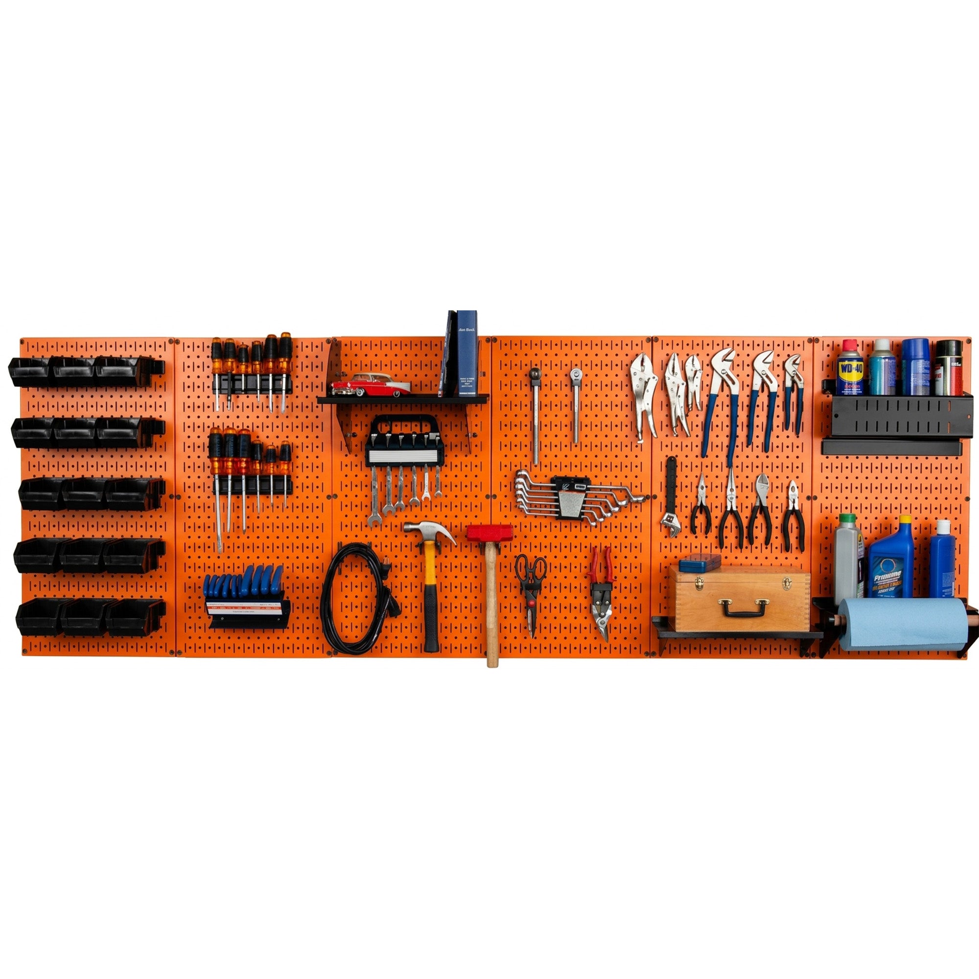 8ft Metal Pegboard Master Workbench Kit - Assorted Pegboard & Accessory Colors