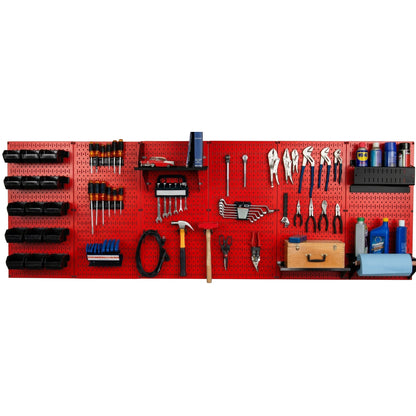 8ft Metal Pegboard Master Workbench Kit - Assorted Pegboard & Accessory Colors