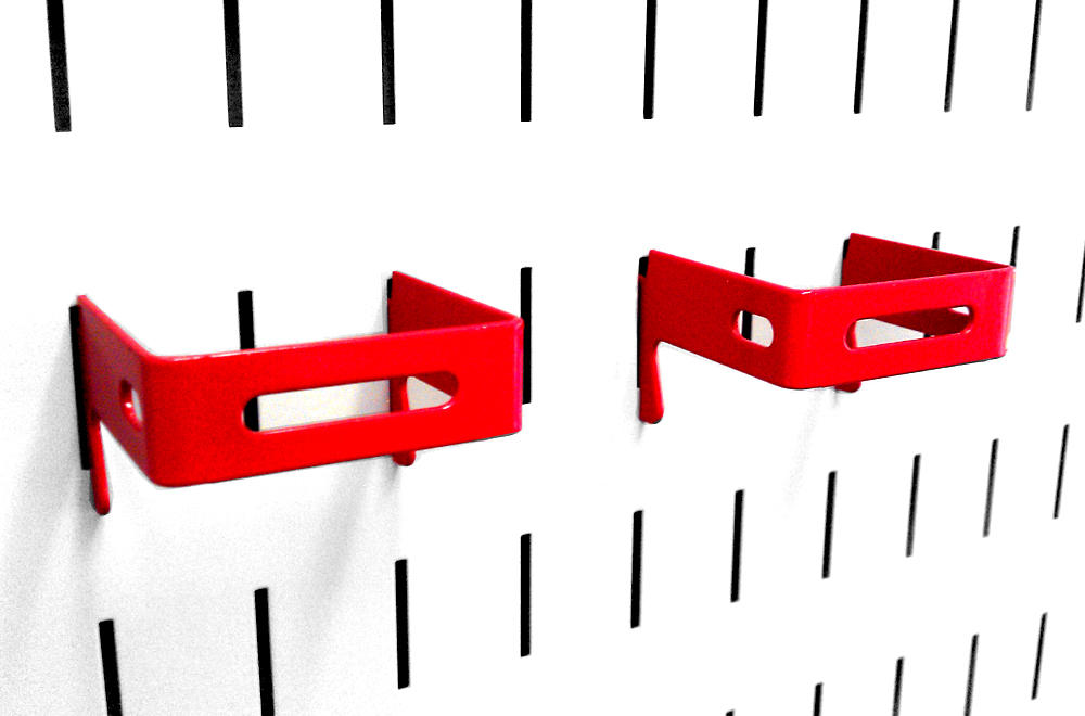 2in x 2in Slotted Metal Pegboard C-Bracket (2) Pack - 10-CB-022