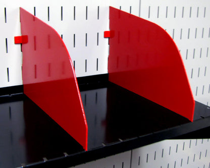 9in Deep Slotted Metal Pegboard Shelf Divider Pair - 10-DV-009