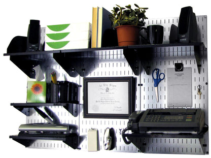 Wall-Mounted Home & Office Wall Organizer Kit - Wall Panels with Accessories