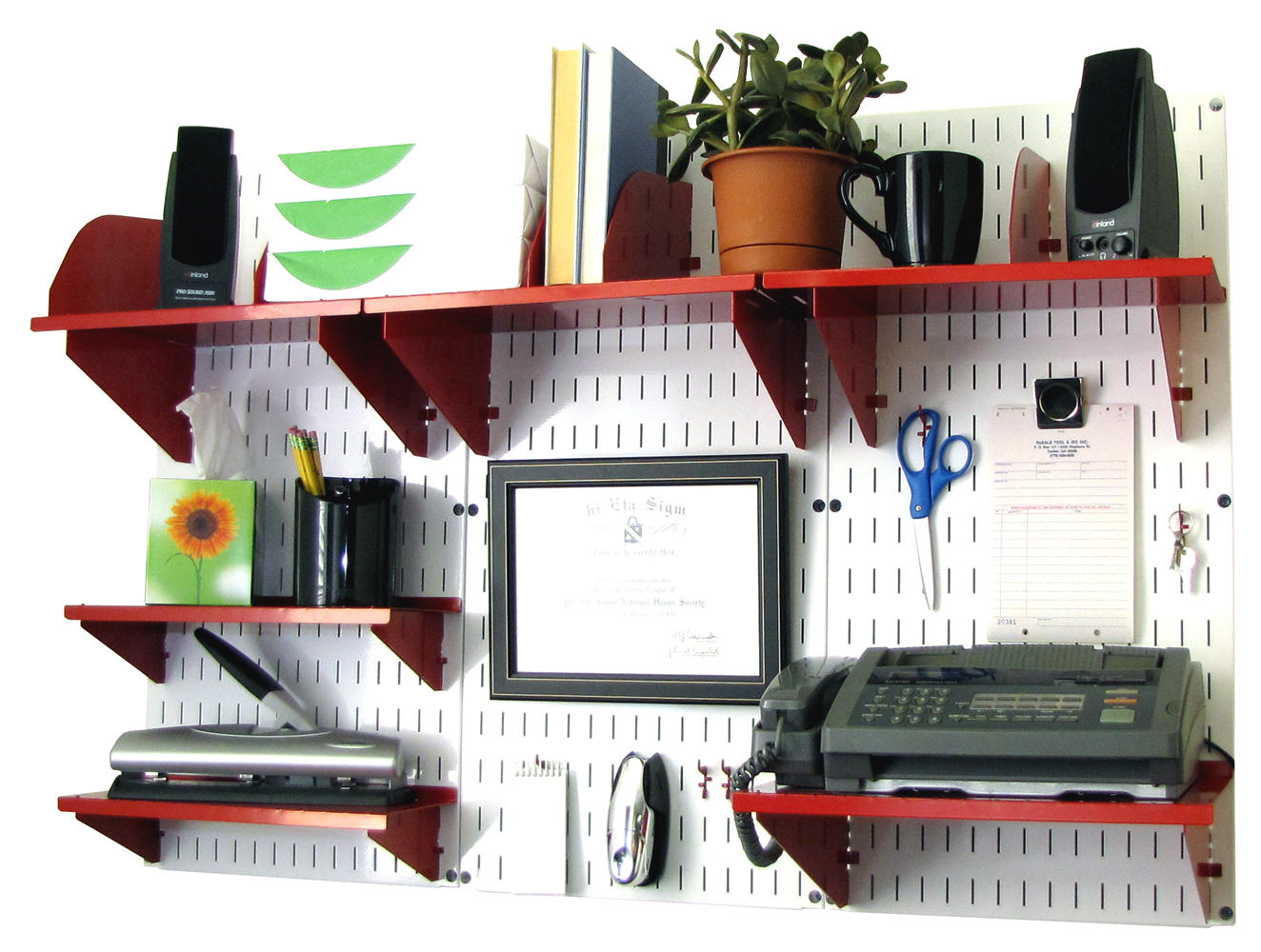 Wall-Mounted Home & Office Wall Organizer Kit - Wall Panels with Accessories