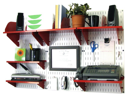 Wall-Mounted Home & Office Wall Organizer Kit - Wall Panels with Accessories