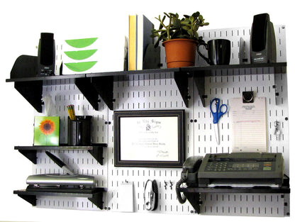 Wall-Mounted Home & Office Wall Organizer Kit - Wall Panels with Accessories
