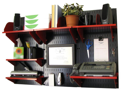 Wall-Mounted Home & Office Wall Organizer Kit - Wall Panels with Accessories
