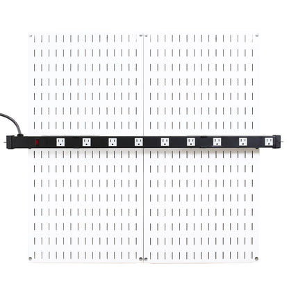 Pegboard Power Strip Charging Station Outlet Rail