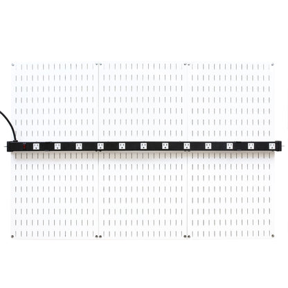 Pegboard Power Strip Charging Station Outlet Rail
