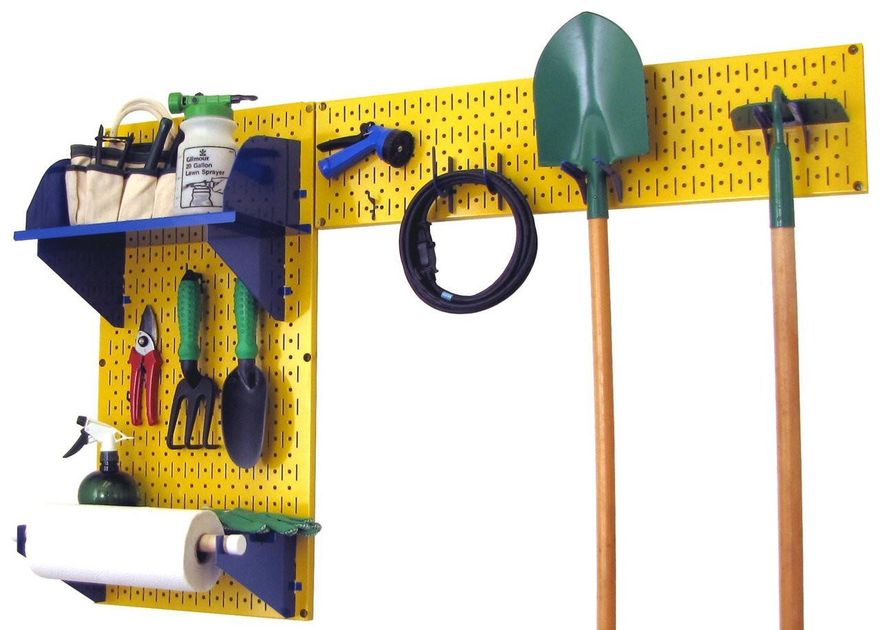 colorful garden pegboard