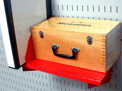 Metal Peg Board Shelf with Shelf Divider
