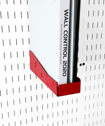 Slotted Pegboard Slim Shelf - Great for Binder Storage