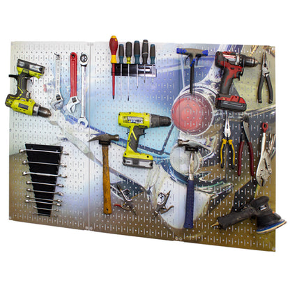 Custom Finished Pegboard Tool Storage Walls