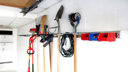 Metal Pegboard Garage Tool Rail
