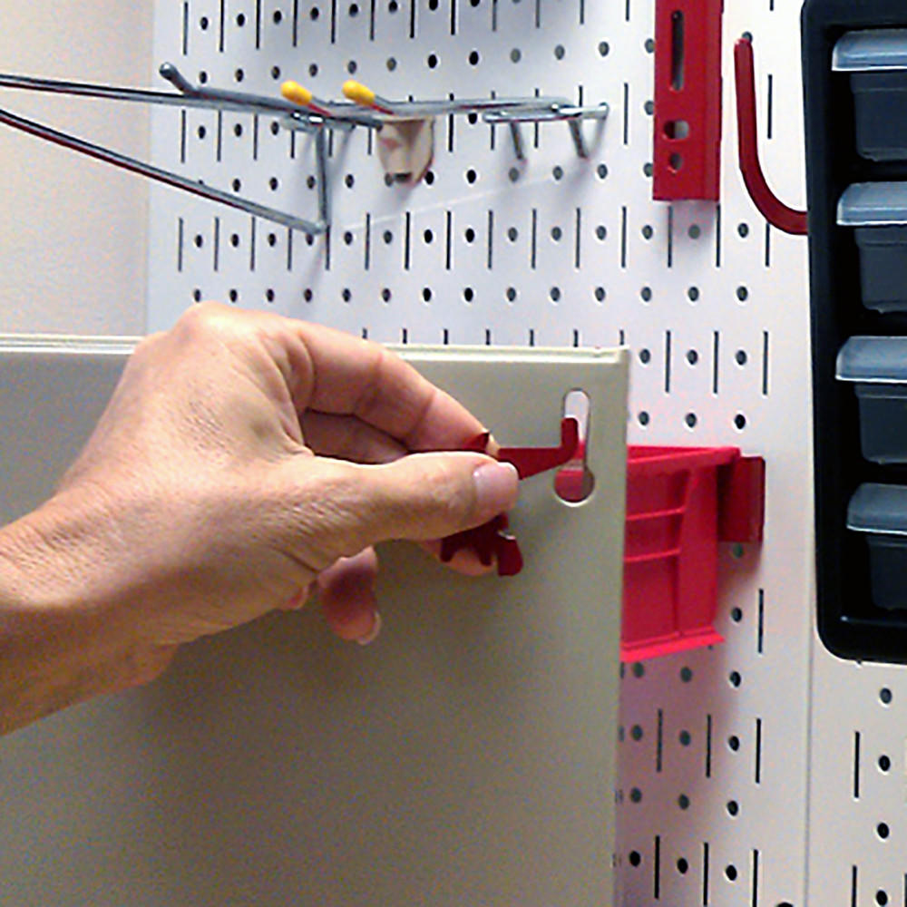 How To Attach Plastic Bins to Wall Control Metal Pegboard