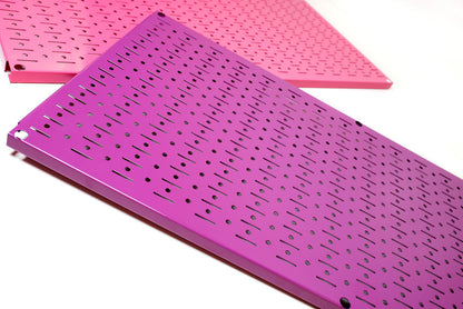 Colorful Metal Pegboard Purple and Pink Panels Storage and Organization