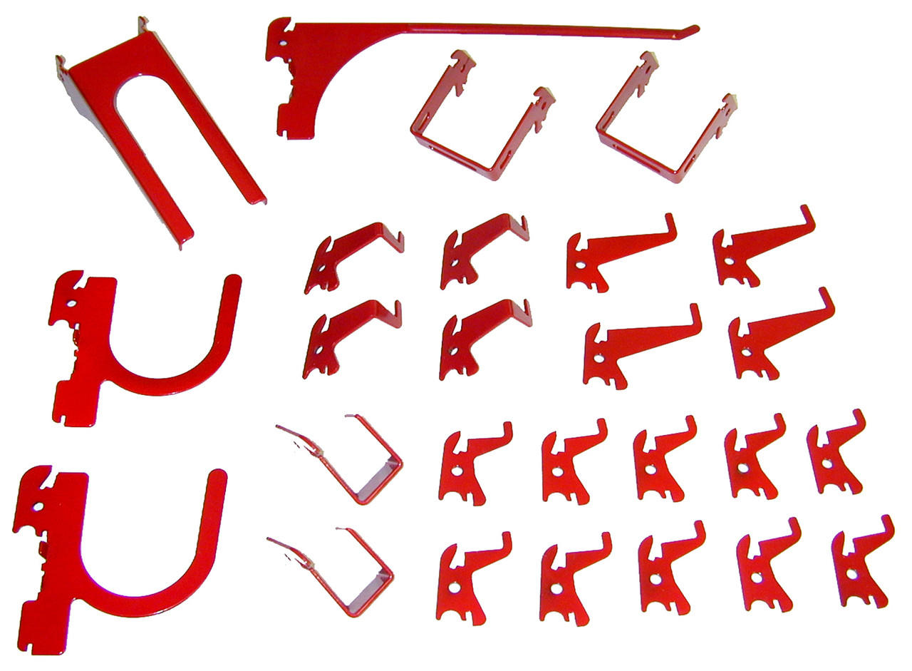 Deluxe Slotted Metal Pegboard Accessory Pack (26 Pieces)