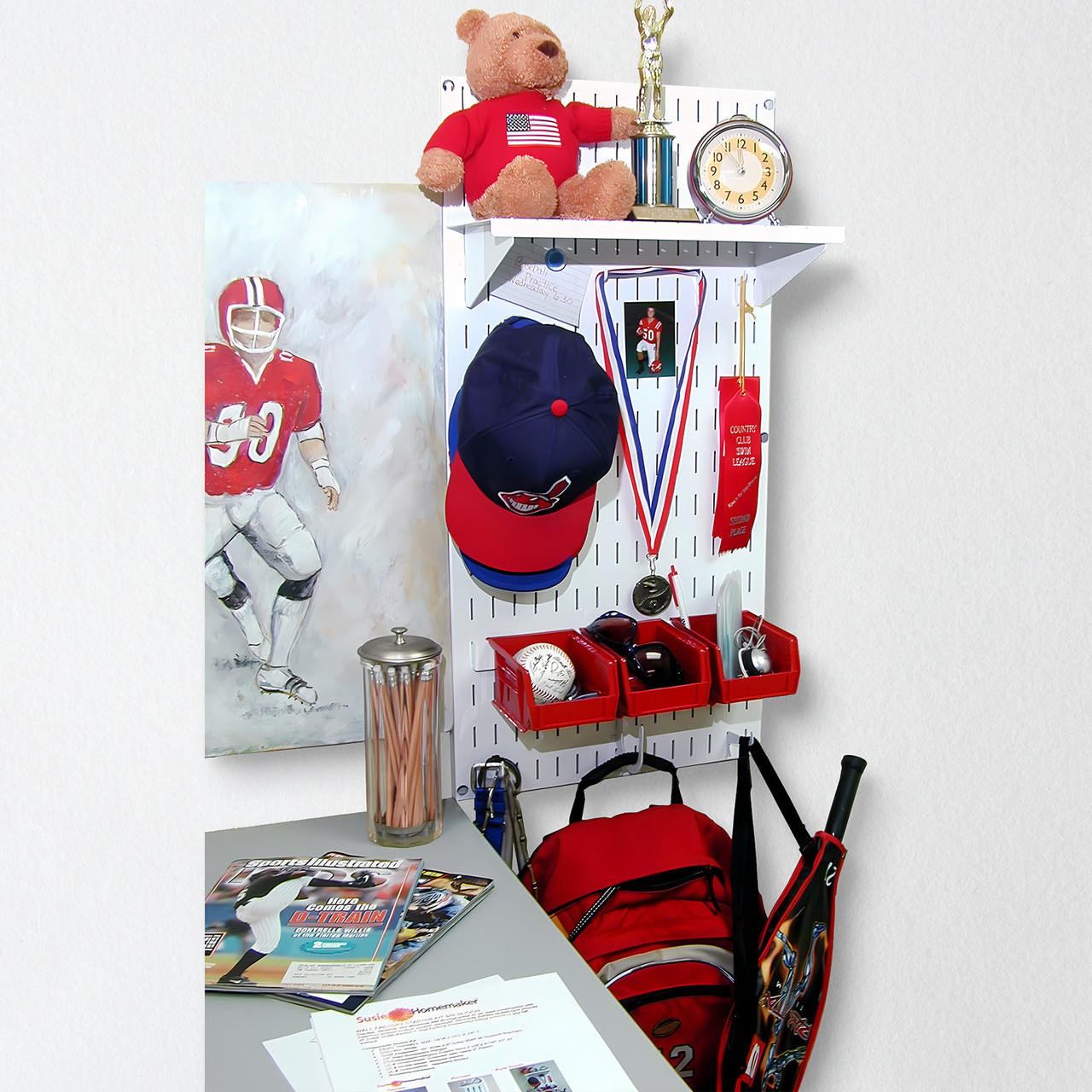 Kids Room Wall Storage Organizer