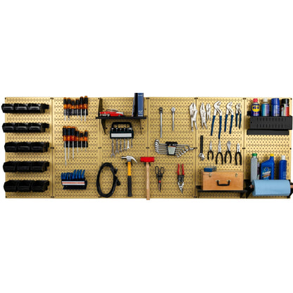 8ft Metal Pegboard Master Workbench Kit - Assorted Pegboard & Accessory Colors
