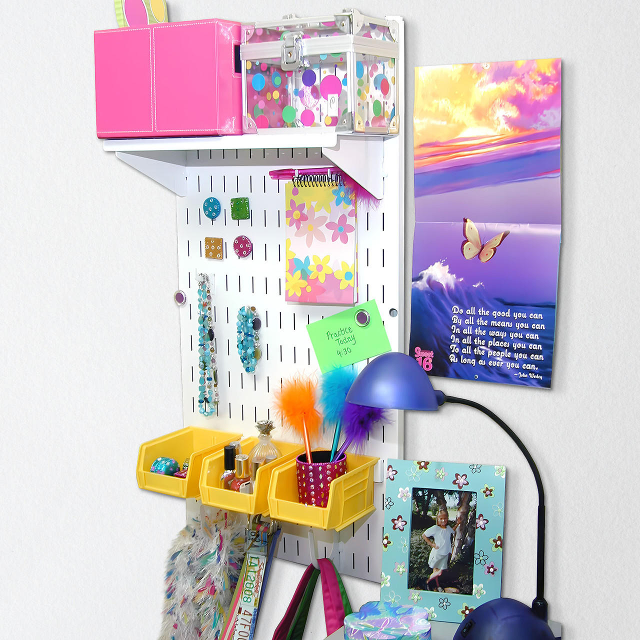 Little Girls Room Wall Storage Organizer