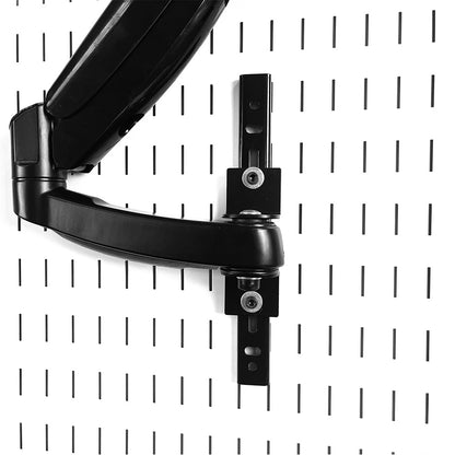 Monitor Arm Mounting Bracket for Slotted Pegboard
