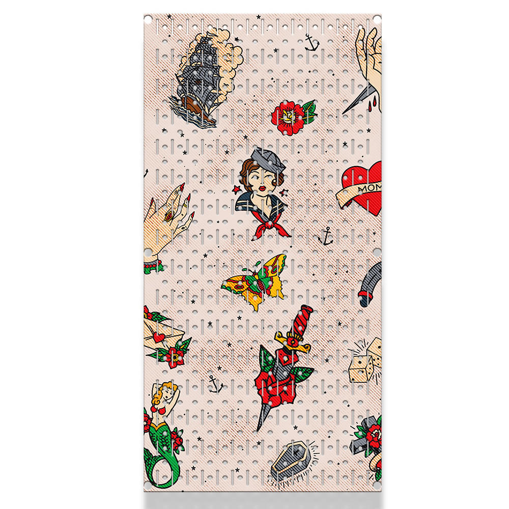 Functional Wall Decor Custom Printed Pegboard