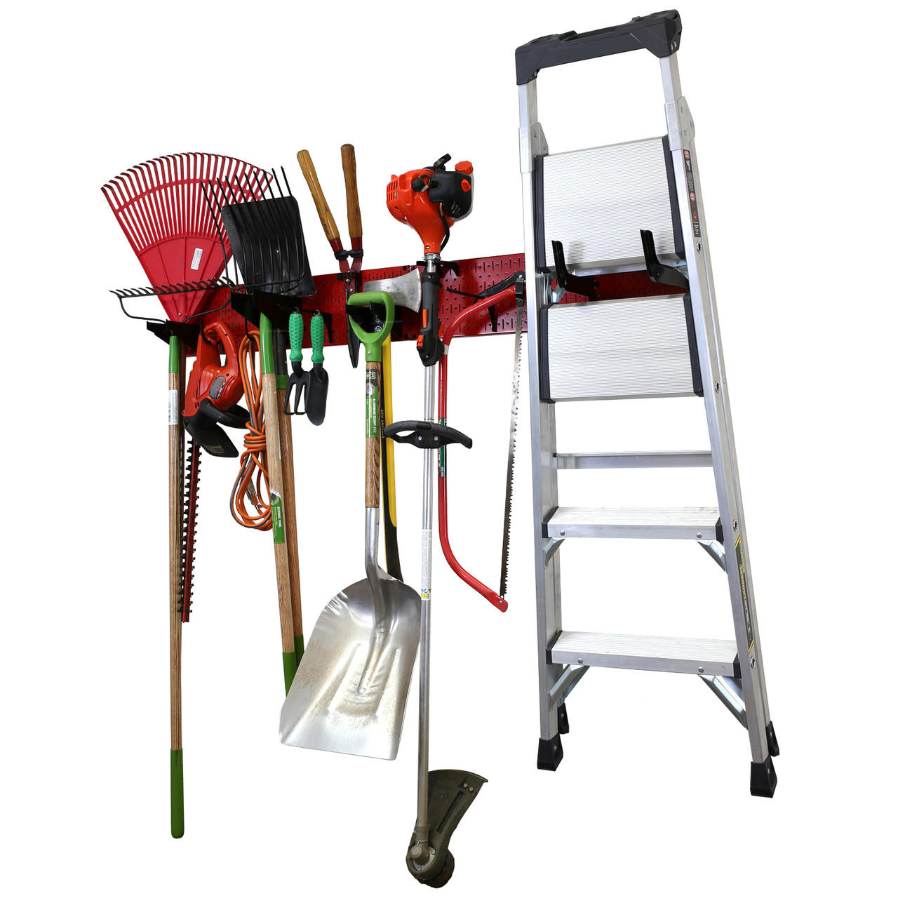 Metal Peg Board Rack for Lawn and Garden Tools