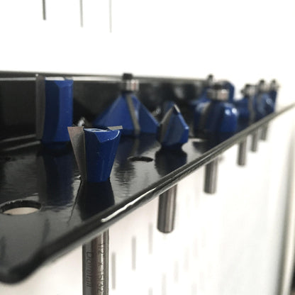 Metal Pegboard Router Bit Holder