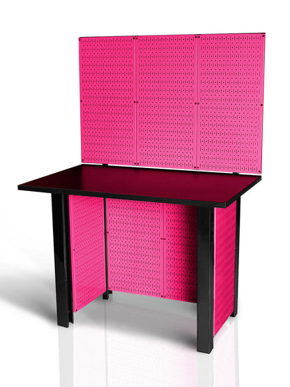 She Shed Pink Tool Box Pegboard Workbench Workstation