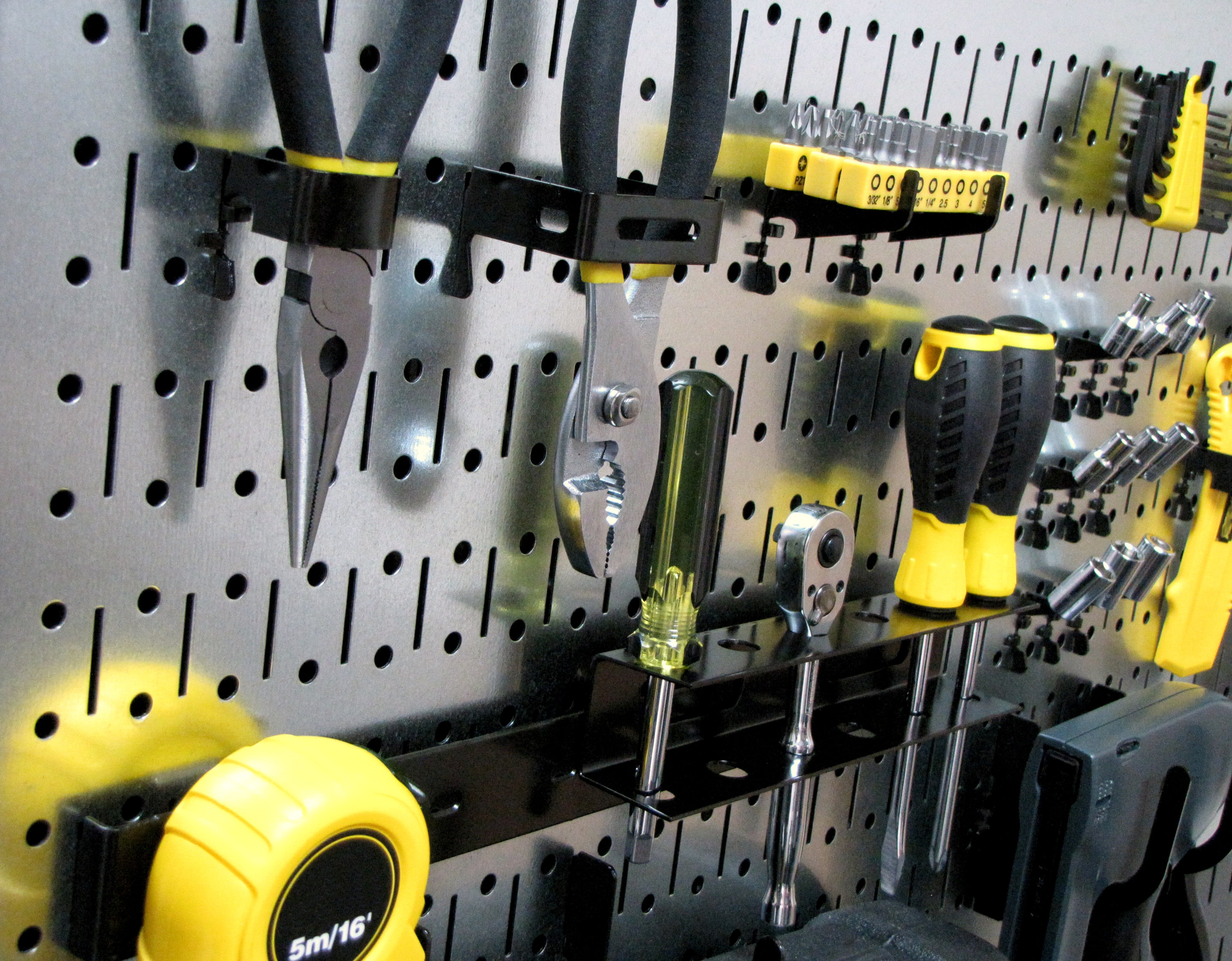 16in x 32in Horizontal Metal Pegboard Tool Board Panel
