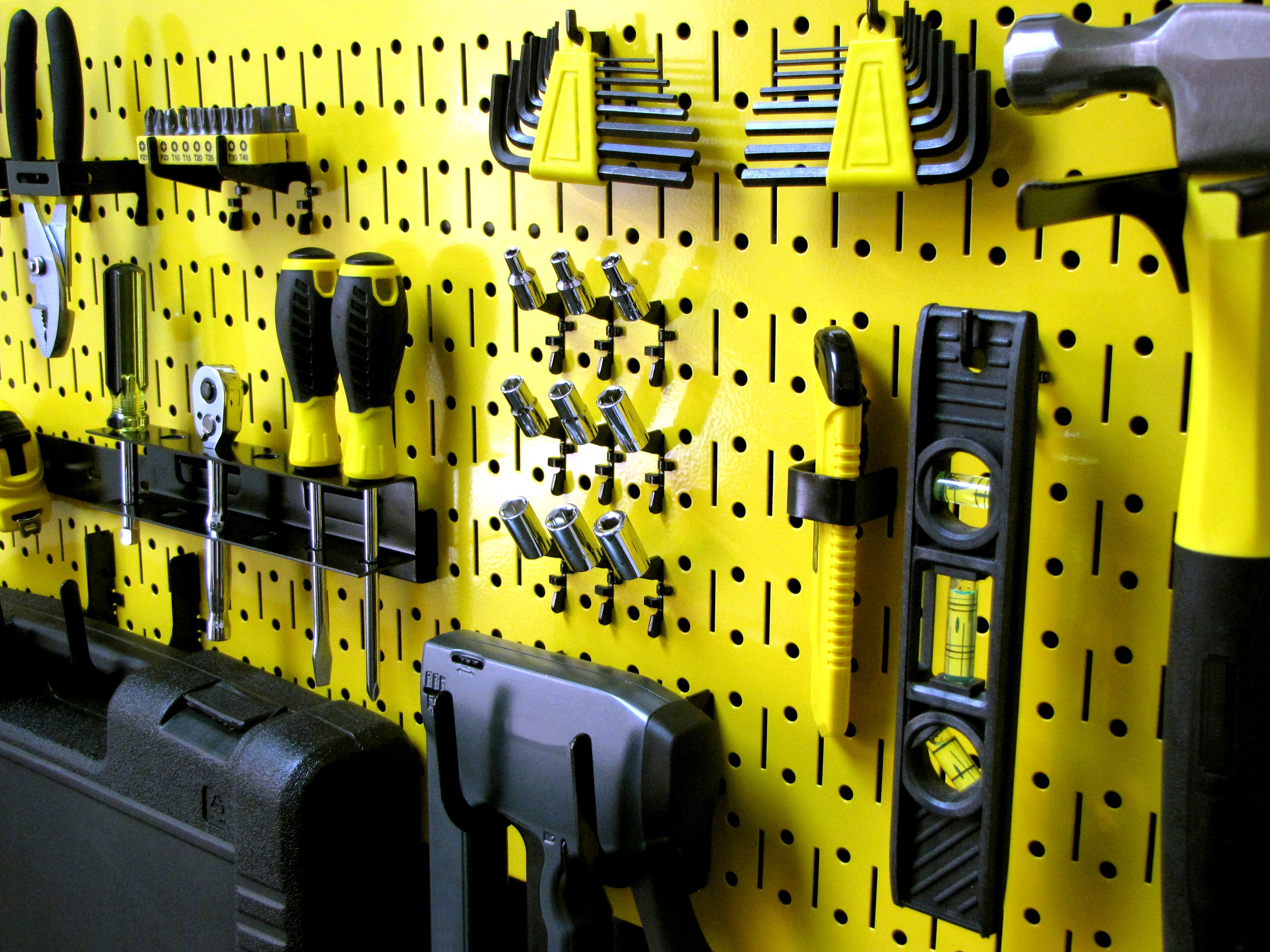 16in x 32in Horizontal Metal Pegboard Tool Board Panel