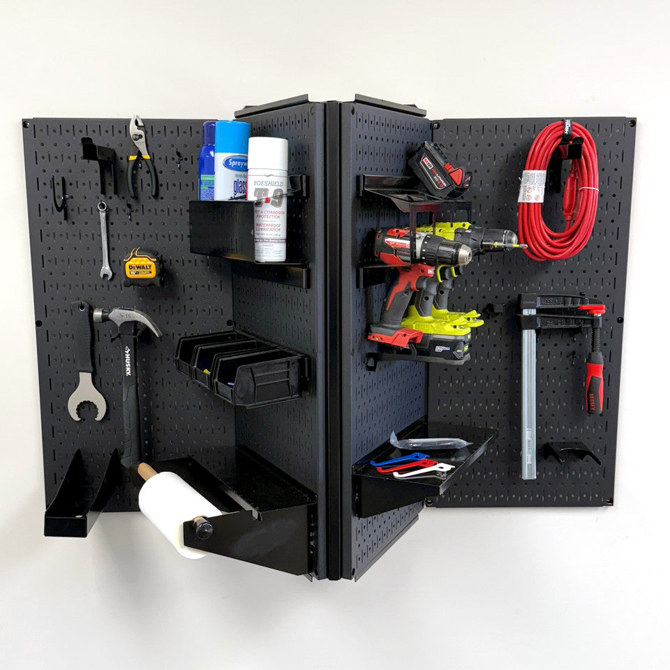 3D V-Bracket Metal Pegboard Space Optimizer