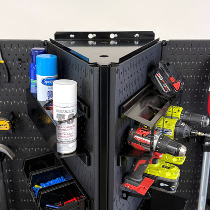 3D V-Bracket Metal Pegboard Space Optimizer
