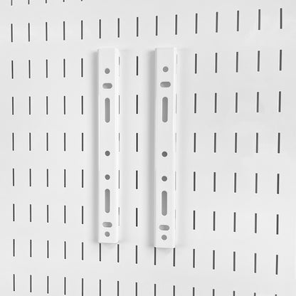 White Universal Bracket for Slotted Pegboard