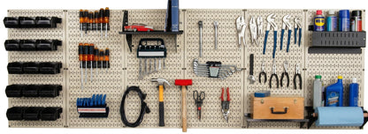 8ft Metal Pegboard Master Workbench Kit - Assorted Pegboard & Accessory Colors